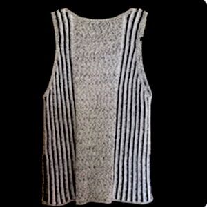 Anthropologie Sanctuary M Grey, Black, White Knit Sleeveless Sweater Tank